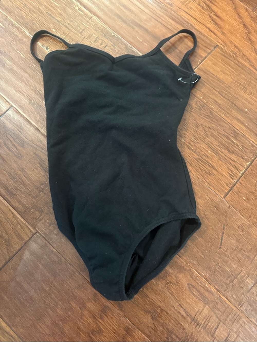 Black Scoop Neck One-Piece leotard